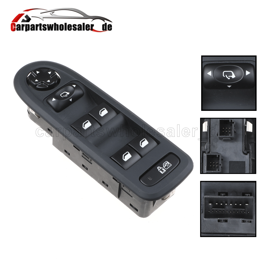 Power window switch for Peugeot 308 508 Citroen C5 with mirror folding function