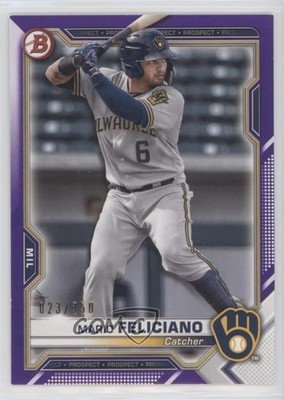 2021 Bowman Prospects Purple Border 23/250 Mario Feliciano #BP-133 Rookie RC 9hx