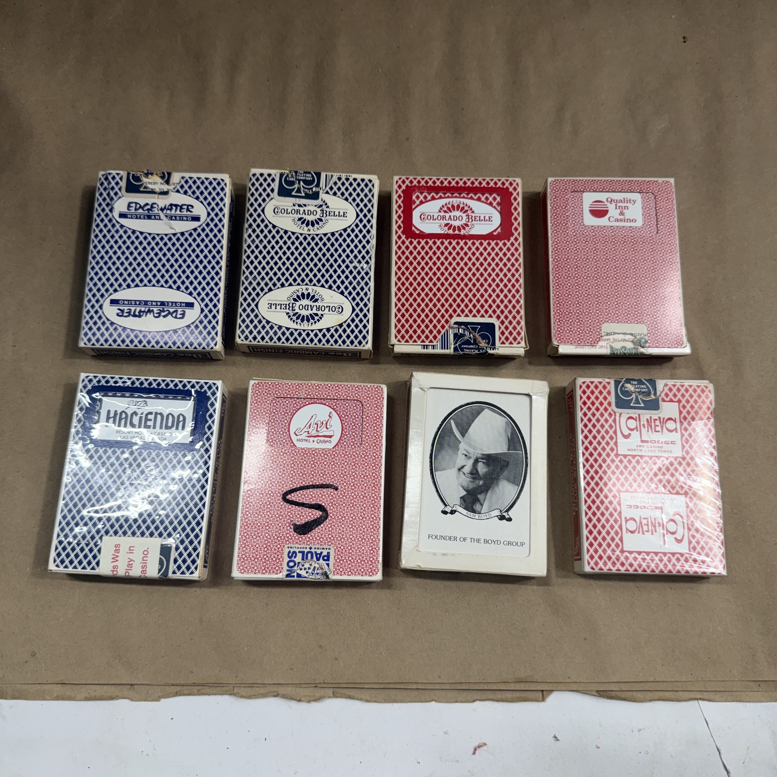 Vintage Casino Playing Card Lot 8 Decks Bee Paulson Edgewater Hacienda Stardust