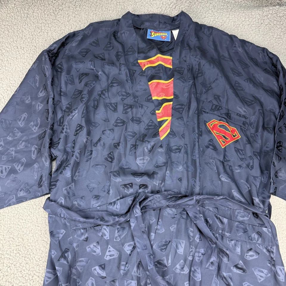 Bata de Superman de colección para hombre talla única seda DC Comics superhéroe 1999 años 90 Foto 2 de 4