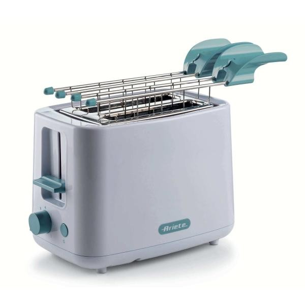 Ariete 157 Breakfast Tostapane 760W 2 Fette 7 Livelli Pinze Inox Bianco - Immagine 2