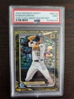 Konnor Griffin 2024 Bowman Chrome Draft #BDC-22 Yellow Lunar Refractor /75 PSA 9