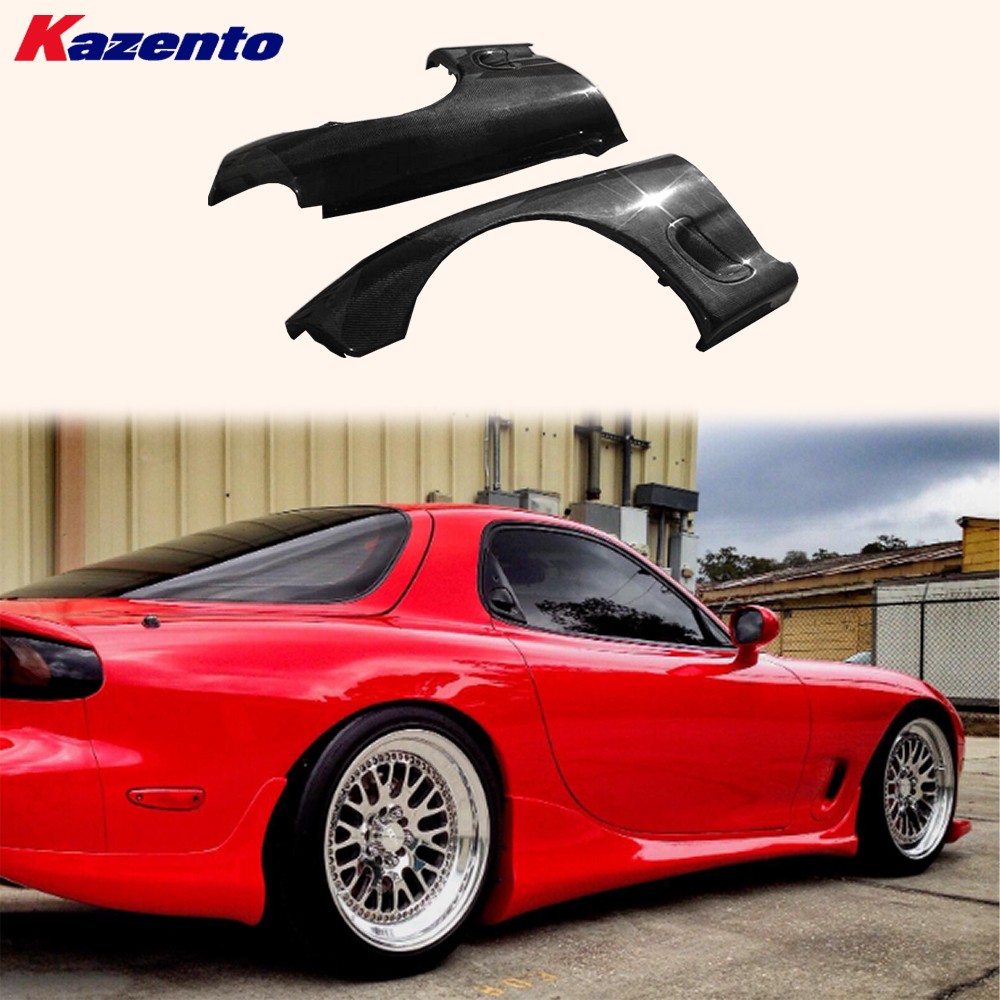Mazda RX-7 FD RX7 FD3S Front Bumper Fender Pair | Black | Carbon