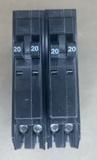 Square D QOT2020 Tandem Double Circuit Breaker 20 Amp 120/240V Single Pole (2ct)