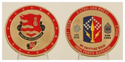 #ad 2 174th ADA RGT Task Force Barrage Challenge Coin 4#E $31.98