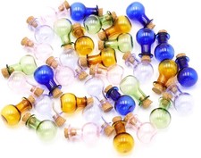 20PCS 2ml Mini Glass Bottles with Cork Stoppers, Tiny Vials for DIY Crafts Gifts