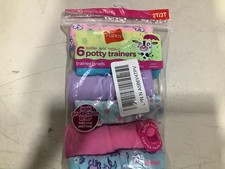 Hanes Toddler Girls' Tagless Potty Trainers Trainer Briefs, 6 Pack, Size 2T/3T