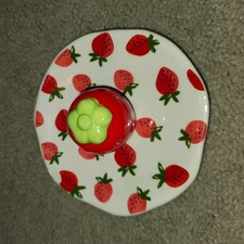 Celia Strawberry Ceramic Ring Dish Decorative Plate Home Decor Jewelry Holder