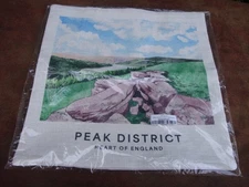 Peak District Heart of England Sublimation Linen Cushion Cover 15" x 15" (NEW)
