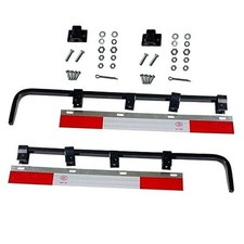 Pair Mud Flap Hangers Kit 30" Use 24" Wide Semi Truck Mudflaps Steel Straight