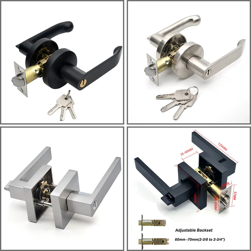 Bedroom door handle with cheap lock and key