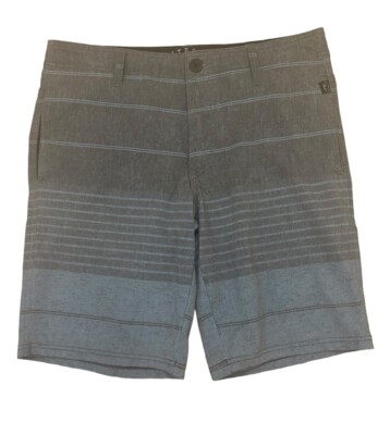 nitrous black board shorts Surf Stretch gray Blue Mens 29 Hybrid Trunks 