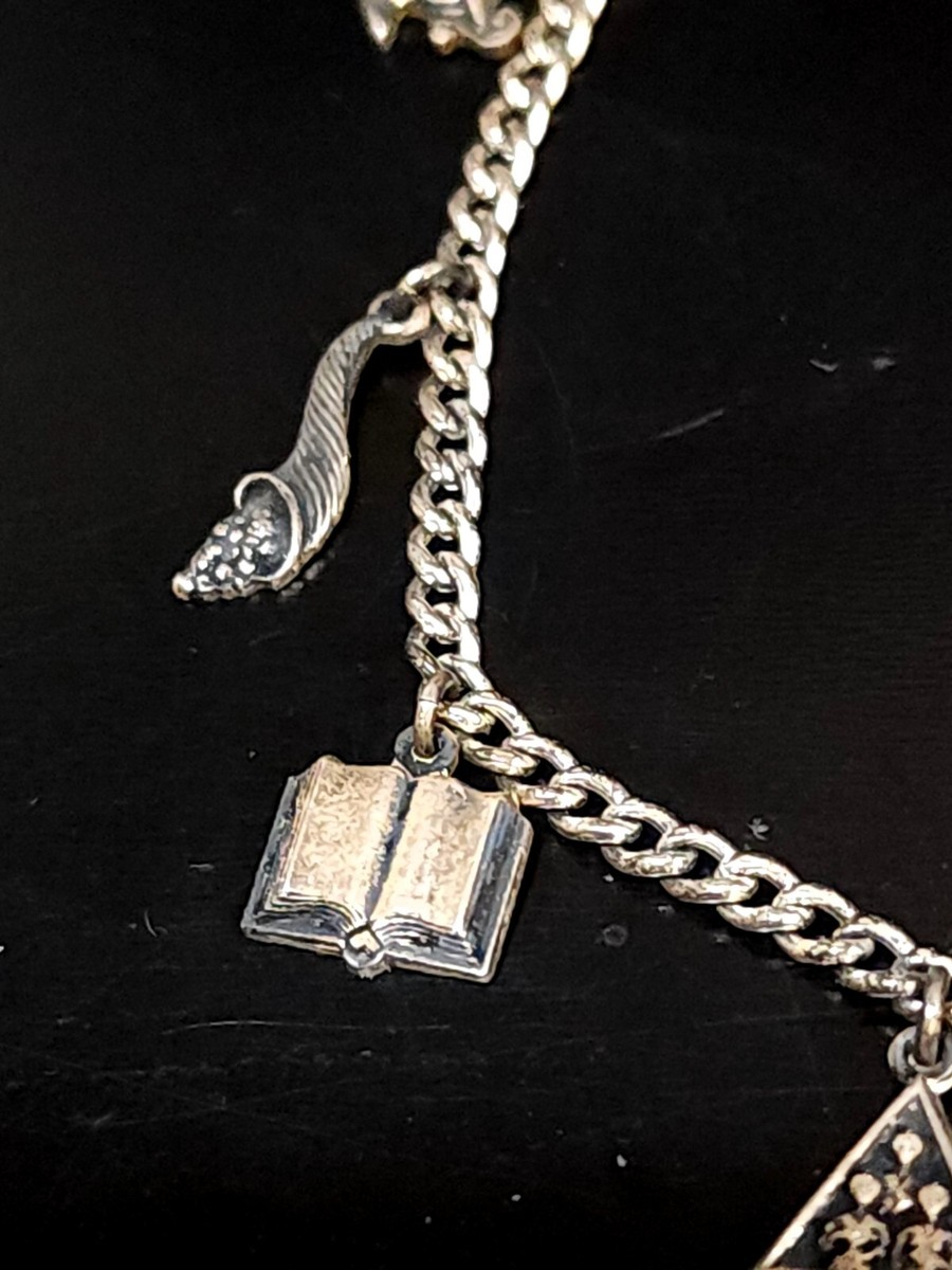 Vintage Job's Daughters Masonic IYOB Filiae Sterling Silver Charm