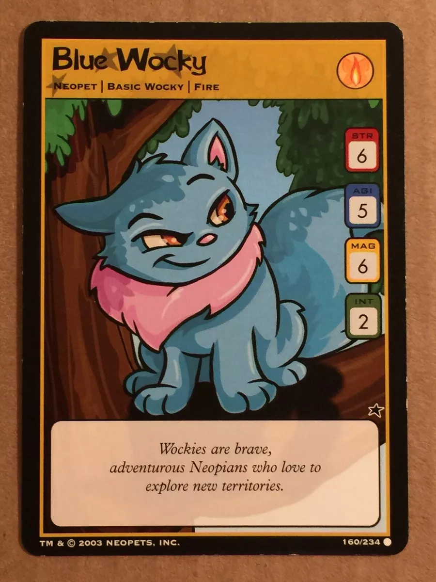 Neopets Card Base Set Blue Wocky 160/234. 2003 | eBay
