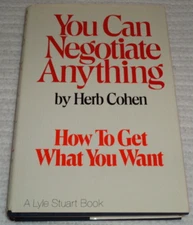 You Can Negotiate Anything SIGNED Herb Cohen Hardcover 1980 Original Book