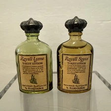 VTG Royall Lyme Royall Spyce Bermuda Toilet Lotion Mini Bottles (2) One Full