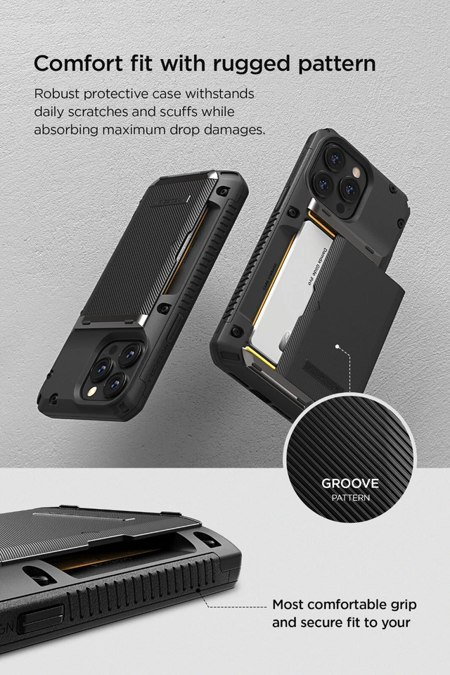 Funda para Apple iPhone 14/Plus/Pro/Pro Max VRS [Damda Glide Pro] Ranura para billetera para tarjeta Foto 4 de 4