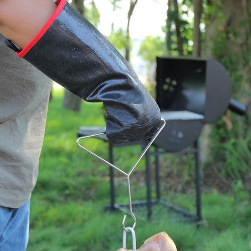 BBQ Gloves Heat Oven Grill Non-Slip Resistant Waterproof Kitchen Cooking Gloves - Picture 23 of 28