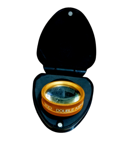 20D Double Aspheric Diagnostic Lens Golden Color IN BLACK BOX - Picture 1 of 4