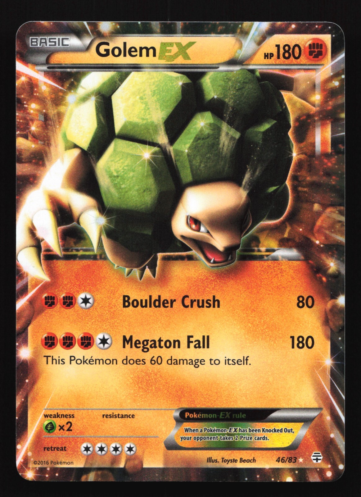 Pokemon Golem EX 46/83 Generations Ultra Rare Holo LP
