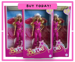 🩷 Barbie The Movie Collectible Doll Margot Robbie Pink Western Outfit HPK00 🩷