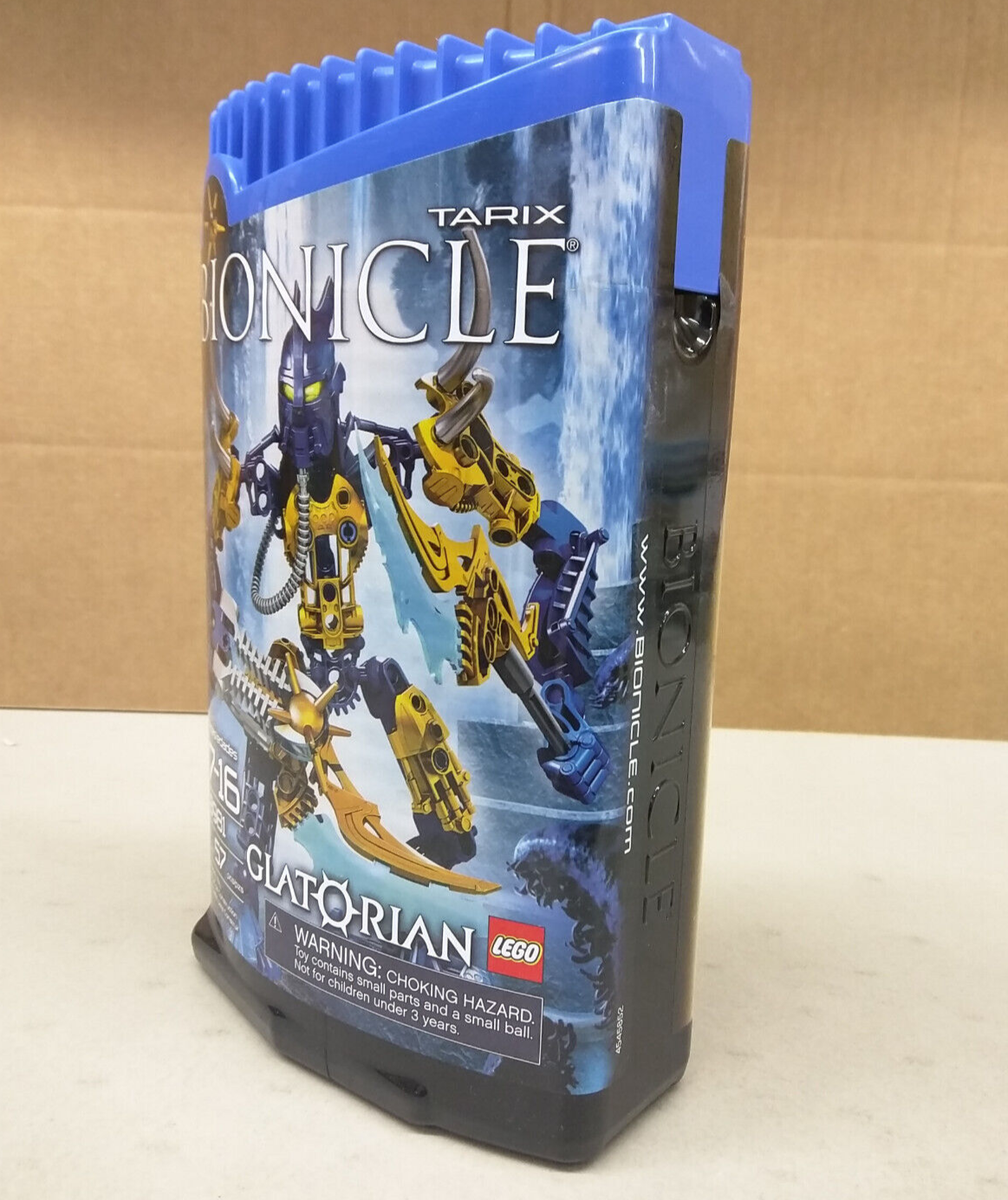 LEGO Bionicle 8981 Tarix NEW! RARE! Blue Water Glatorian Gold