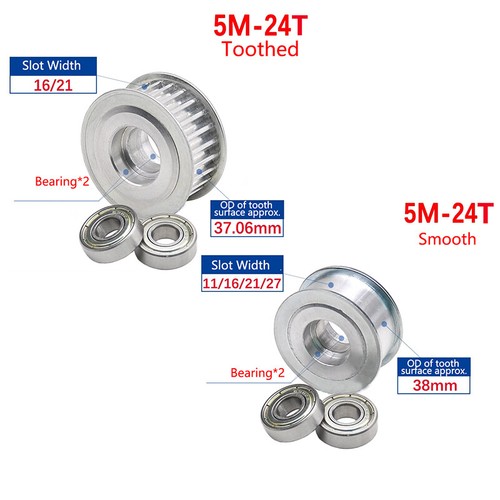 5M 12T-24T Idler Timing Belt Pulley Synchronous Wheel For 15mm 20mm Width Belt - Picture 10 of 10