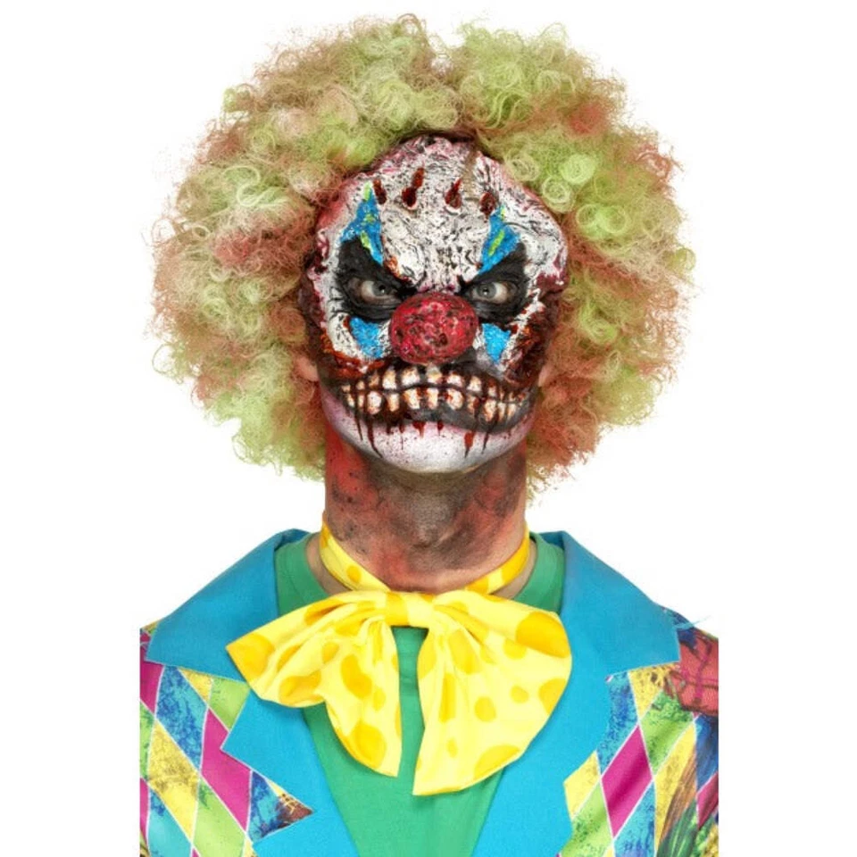 Masque De Clown En Latex Mousse Prothétique Horrifique Effrayant Pour Halloween - Photo 1/1