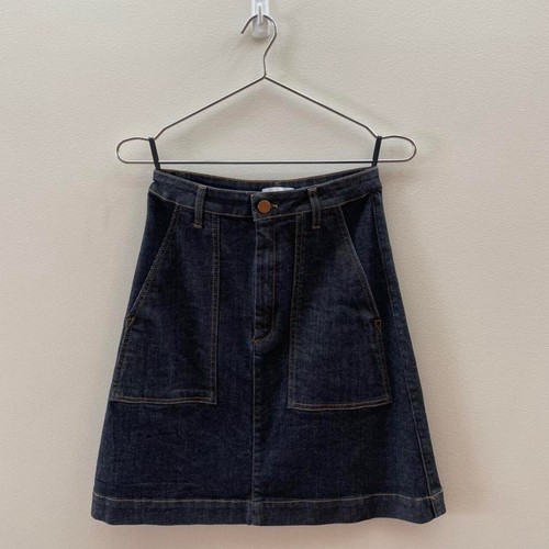 denim a line skirt