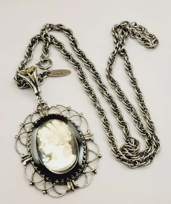 Whiting davis cameo necklace cheap