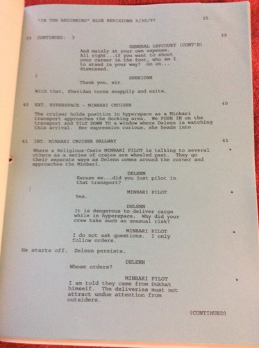 ORIGINAL DREHBUCH DREHPLAN BABYLON 5 FILME AM ANFANG BOXLEITNER - Bild 7 von 19