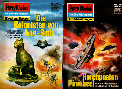 2 Perry Rhodan Hefte 1. Auflage - 1313 + 1314   *1986