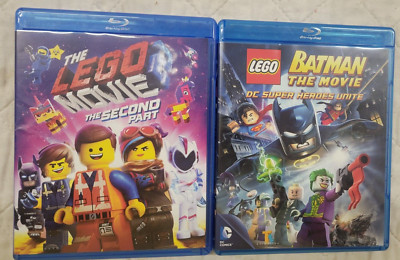 LEGO MOVIE BLU-RAY / DVD MOVIE LOT THE LEGO MOVIE 2 & BATMAN THE