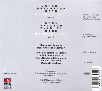 JOHANN SEBASTIAN BACH / CARL PHILIPP EMANUEL BACH - MAGNIFICAT NEW CD