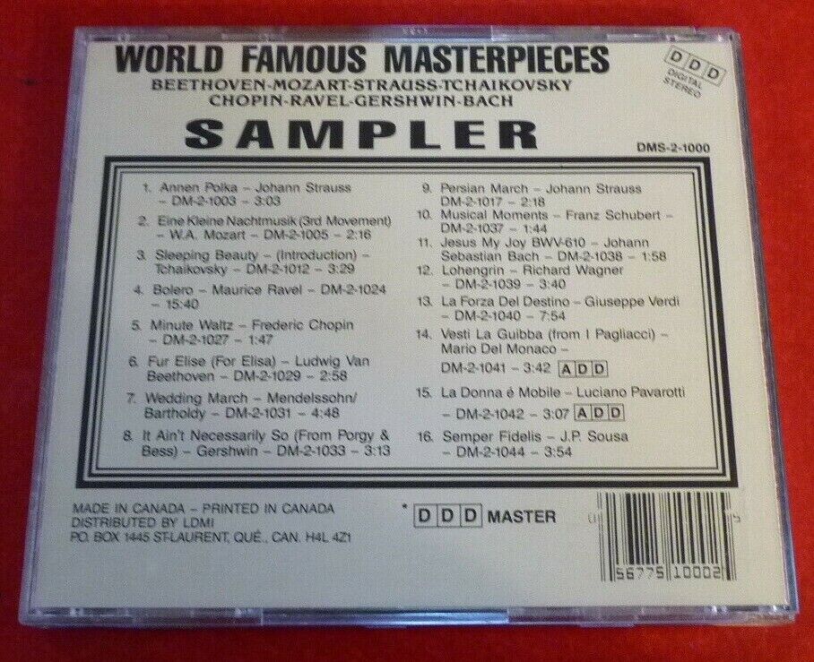*CD Album World Famous Masterpieces Sampler - Classical