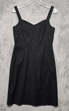 Ann Taylor Dress Womens Size 6 Black Shift Sun Party LBD Little Black Dress
