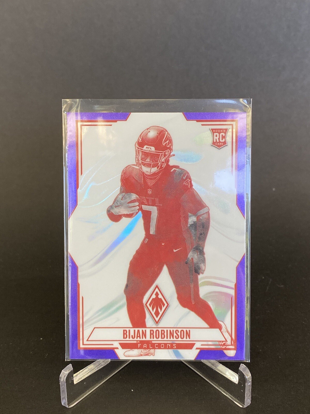 2023 Panini Phoenix Purple Contours /125 Bijan Robinson Rookie RC #CON-18