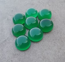 4mm Natural Green Onyx Calibrated Round Cabochon Loose Gemstone