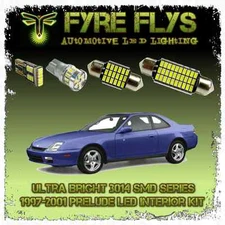 White LED interior lights package kit for 1997-01 Prelude 8 pcs 3014 series SMD