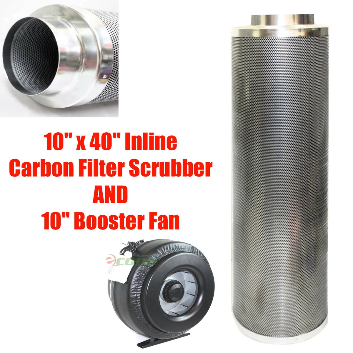 Odor control filter outlet