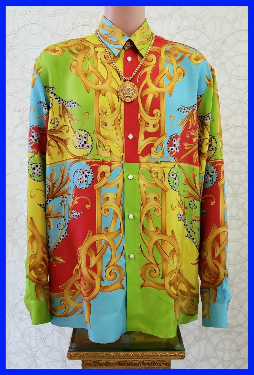 Versace printed top silk shirt