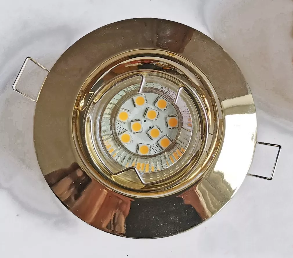 AURORA LED MR16 Eyeball lamp Polished brass finish AU DDL313LED
