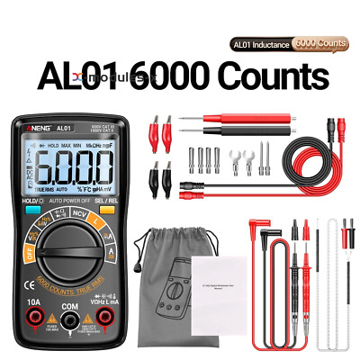 AL01L Digital Multimeter 6000 Count AC/DC Inductance NCV Resistance Tester Meter