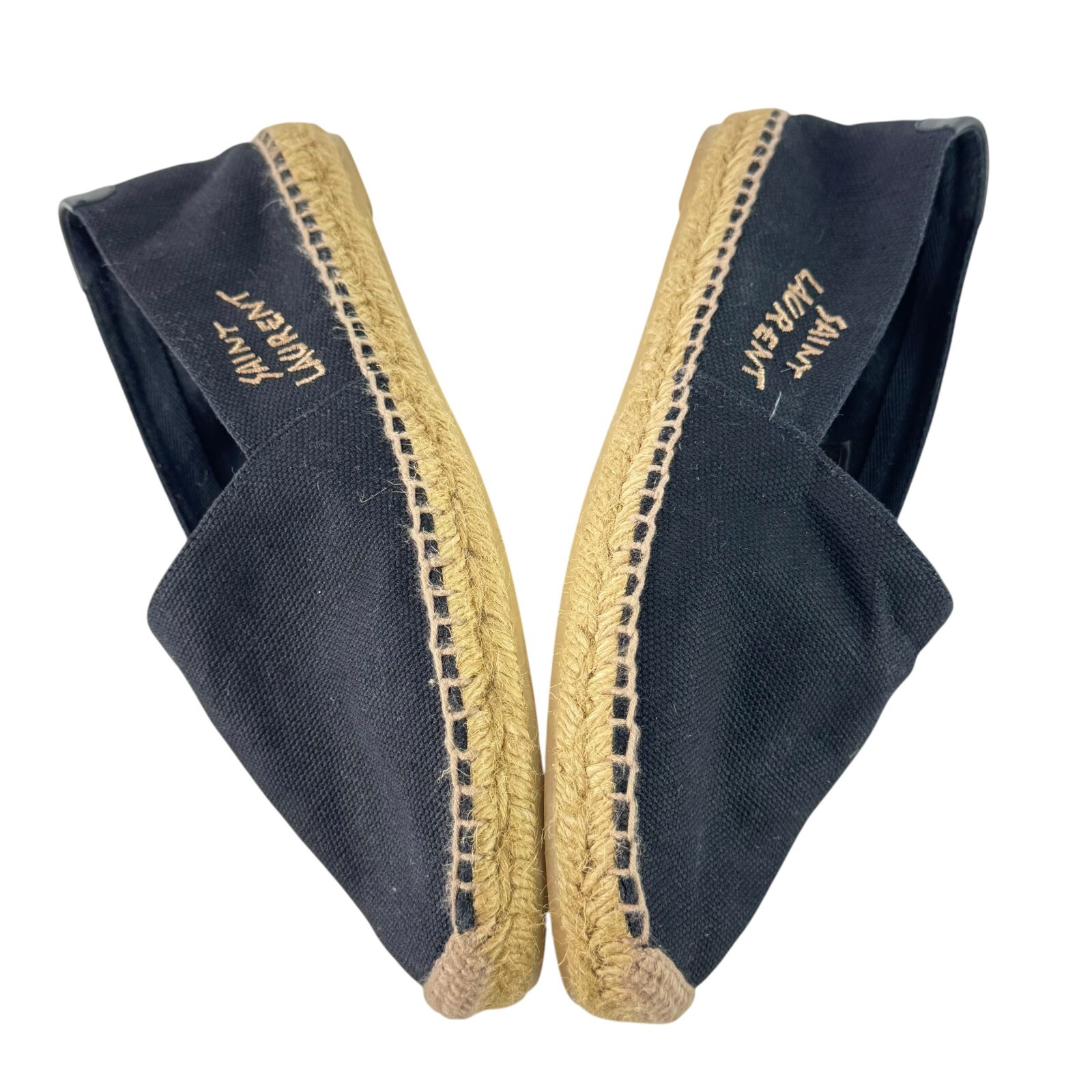 SAINT LAURENT espadrillas ricamate tela nera donna 39EU 8 5 US