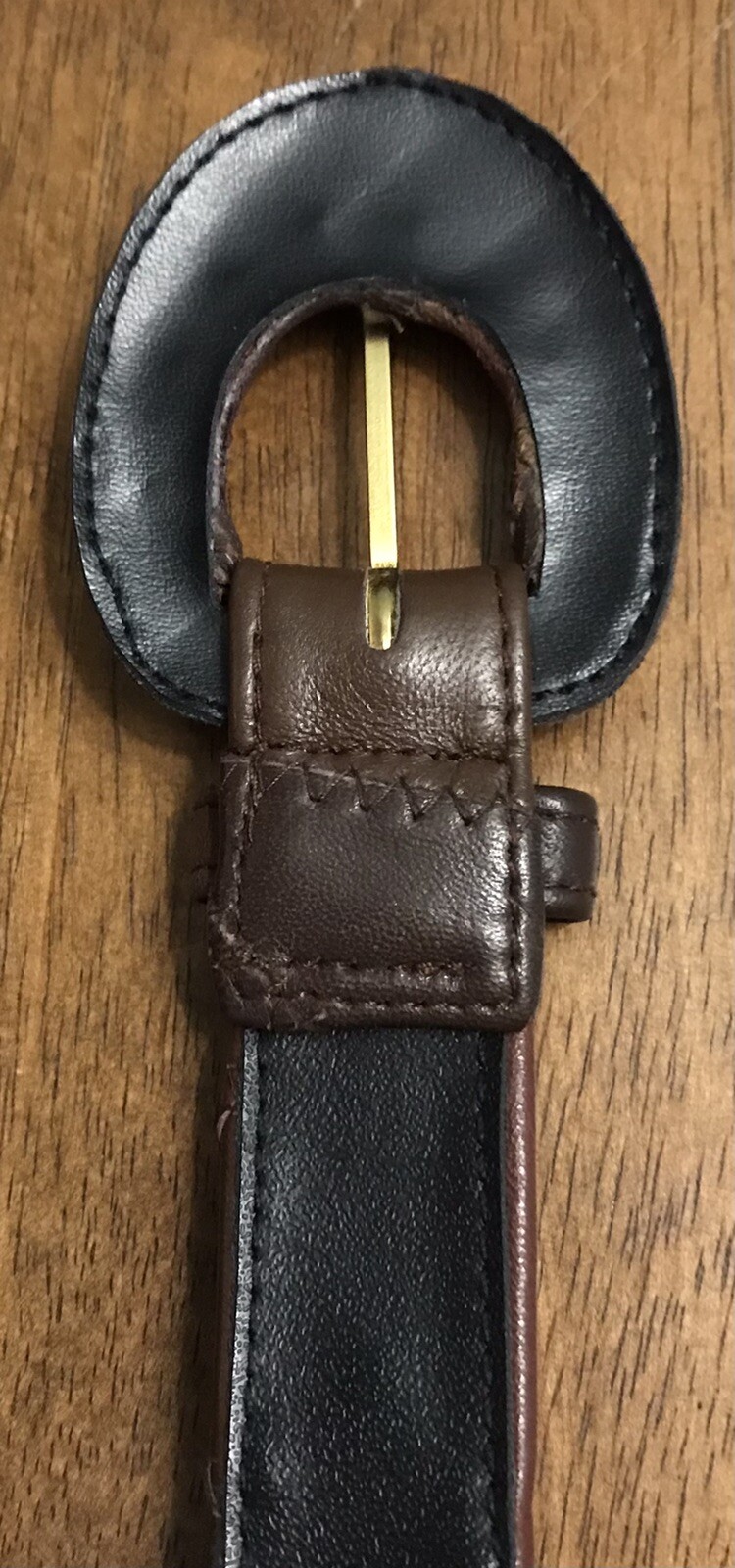 Genuine Leather Multicolor Patchwork Belt Sz L 1-… - image 4