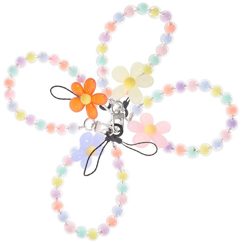 4pcs Phone Chain Cellphone Lanyard Strap Charm Beaded Phone Chain Decoration - 第 1/12 張圖片