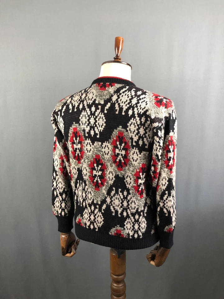 Suéter Emporio Armani Lana Multicolor Hombre Talla 46 Estampado Vintage Foto 3 de 4