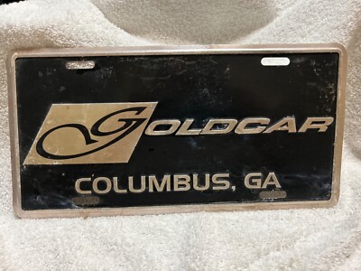 Vintage Goldcar Columbus Georgia Booster License Plate
