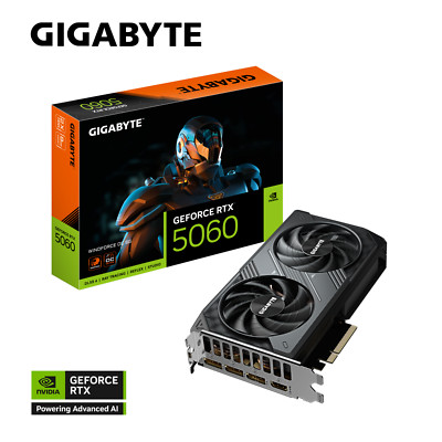 Nvidia GeForce RTX 5060 Gigabyte Windforce OC 8GB GDDR7 Grafikkarte