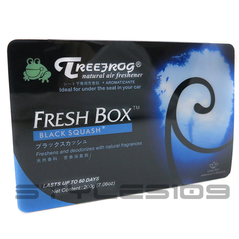 6 PACK TREEFROG FRESH BOX (aka XTREME FRESH) BLACK SQUASH SCENT AIR FRESHENER
